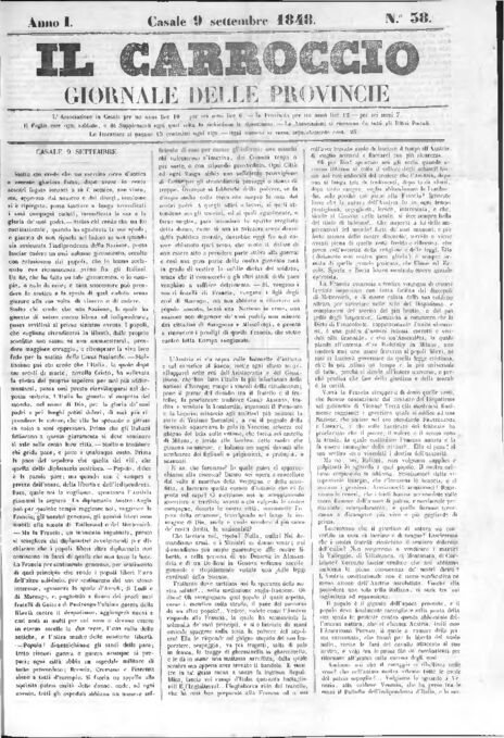 Il Carroccio - Edizione 38 del 09/09/1848